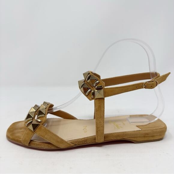 Christian Louboutin Galerietta Flat Studded Sandals Size 36.5 - Picture 11 of 13